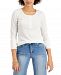 Style & Co Ribbed Henley Top, Created for Macy's