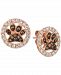 Le Vian Chocolate (1/5 ct. t. w. ) and Nude (5/8 ct. t. w. ) Diamond Paw Earrings in 14k Rose Gold