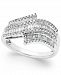 Diamond Wave Right Hand Ring (1/2 ct. t. w. ) in Sterling Silver