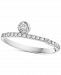 Diamond Band & Bezel Ring (1/5 ct. t. w. ) in 10k White Gold
