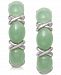 Dyed Jade (5mm x 7mm) Curved Drop Earrings in Sterling Silver