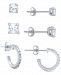 Giani Bernini 3-Pc. Set Cubic Zirconia Stud Earrings & Hoop Earrings in Sterling Silver, Created for Macy's