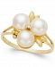 Belle de Mer Cultured Freshwater Pearl (6mm) and Diamond Accent Ring in 14k Gold, Created for Macy's
