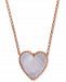 Effy Mother-of-Pearl Heart 18" Pendant Necklace in 14k Rose Gold