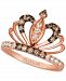 Le Vian Royalty Collection Chocolate Diamonds (1/3 ct. t. w. ) & Nude Diamonds (1/5 ct. t. w. ) Tiara Statement Ring in 14k Rose Gold
