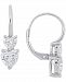 Lab-Created Moissanite Double Heart Drop Earrings (2-1/5 ct. t. w. ) in 10k White Gold