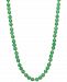Dyed Jade (8mm) & Gold Ball Beaded 18" Collar Necklace in 14k Gold