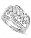 Diamond Cluster Open Statement Ring (1-1/2 ct. t. w. ) in 14k White Gold