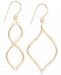 Twisted Wire Drop Earrings in 10k Gold