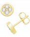 Diamond Circle Stud Earrings (3/8 ct. t. w. ) in 14k White or Yellow Gold