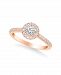 Diamond Halo Engagement Ring (3/4 ct. t. w. ) in 14k White, Rose or Yellow Gold
