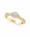 Diamond Twist Engagement Ring (1/2 ct. t. w. ) in 14k White, Yellow or Rose Gold
