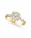 Diamond Halo Engagement Ring (3/4 ct. t. w. ) in 14k White, Yellow or Rose Gold