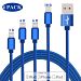 4 Packs (3/ 6/ 6/ 10 FT) iPhone Fast Charging Nylon Braided Cord/Cables to USB Sync Data