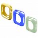3 Pks Navor Shock-Proof Soft TPU Cover Case for Apple Watch Series 4/ Series 5 - Yellow/Blue/LightGreen - 44MM