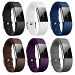 6Pks Soft TPU Silicone Replacement Sport Band Fitness Strap Compatible for Fitbit Charge2 - Large