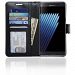 Navor Samsung Note 7 Folio-3 Thin Layer Wallet Case - Black