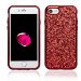 NAVOR Slim Fit Protective Bumper Shockproof Shiny Glitter Case for iPhone 7 & 8 - Red