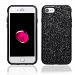 NAVOR Slim Fit Protective Bumper Shockproof Shiny Glitter Case for iPhone 7 & 8 - Black