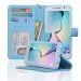 Samsung Galaxy S6 Edge Wallet Case - Navor - Light Blue
