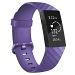 Soft TPU Silicone Replacement Sport Band Fitness Strap Compatible for Fitbit Charge 3 [SMALL] - Lilac