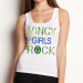 Vincy Girls Rock Tank Top - Medium / Black