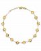 Flower Anklet With 1" extender in 14k Yellow Gold