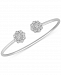 Wrapped Diamond Cluster Cuff Bangle Bracelet (1/4 ct. t. w. ) in Sterling Silver, Created for Macy's
