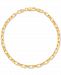 Men's Oval Box Link Chain Bracelet in 14k Gold-Plated Sterling Silver