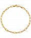 Italian Gold Paperclip Link Chain Bracelet in 10k Gold