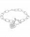 Diamond Heart Charm Toggle Bracelet (1/4 ct. t. w. ) in Sterling Silver