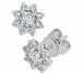 Diamond Flower Stud Earrings (3/4 ct. t. w. ) in 14k White Gold