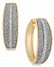 Diamond Glitter Hoop Earrings (1/5 ct. t. w. ) in 14k Gold-Plated Sterling Silver