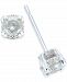 Diamond Pave Stud Earrings in 14k White Gold (1/2 ct. t. w. )