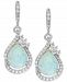 Lab-Created Opal (1-1/2 ct. t. w. ) and White Sapphire (1/2 ct. t. w. ) Drop Earrings in Sterling Silver