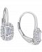 Lab-Created Moissanite Leverback Earrings (4/5 ct. t. w. ) in Sterling Silver