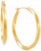 Medium Twist Hoop Earrings in 10k Gold