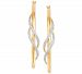 Diamond Twist Medium Twist Hoop Earrings (1/5 ct. t. w. ) in 10k Gold, 1.5"