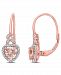 Morganite (1 ct. t. w. ) and Diamond Accent Heart Earrings in 10k Rose Gold