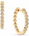 Diamond Milgrain Bezel Hoop Earrings (1/4 ct. t. w. ) in 14k Gold