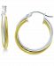 Giani Bernini Small Two-Tone Overlap Hoop Earrings in Sterling Silver & 18k Gold-Plate, 0.78", Created for Macy's
