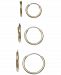 Giani Bernini 3-Pc. Set Small Endless Hoop Earrings in 18k Gold-Plated Sterling Silver, Created for Macy's