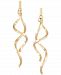 Italian Gold Double Twist Drop Earrings in 14k Gold