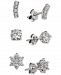 Giani Bernini Cubic Zirconia 3-Piece Stud Earring Set in Sterling Silver, Created for Macy's