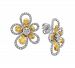 Effy Diamond Flower Drop Earrings (1-1/3 ct. t. w. ) in 14k Gold & White Gold