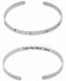 Giani Bernini Crystal Inner Message Cuff Bangle Bracelet in Sterling Silver, Created for Macy's