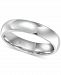 Triton Men's White Tungsten Carbide Ring, Dome Wedding Band (5mm)