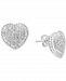 Effy Diamond Halo Cluster Heart Stud Earrings (3/4 ct. t. w. ) in 14k White Gold
