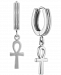 Esquire Men's Jewelry Ankh Cross Drop Earrings, Created for Macy's in 14k Gold-Plated Sterling Silver (Also in Sterling Silver)