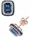 Effy London Blue Topaz (2-7/8 ct. t. w. ) & Diamond (1/2 ct. t. w. ) Stud Earrings in 14k Rose Gold